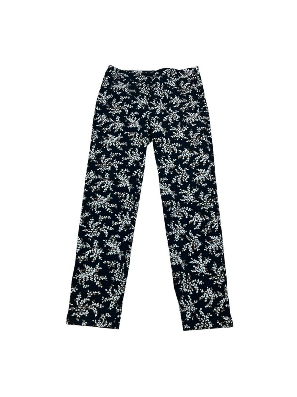 Talbots Womens Chatham Ankle Dress Pants Black/Multi Print Size 2 Zip